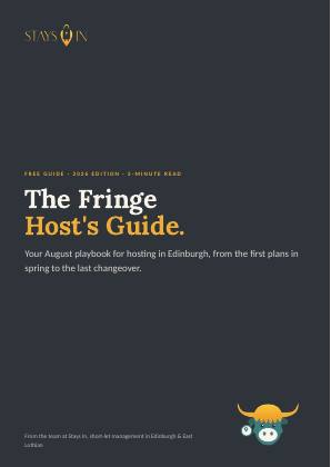 Cover of The Fringe Host's Guide, a free Stays In guide for Edinburgh short-let owners
